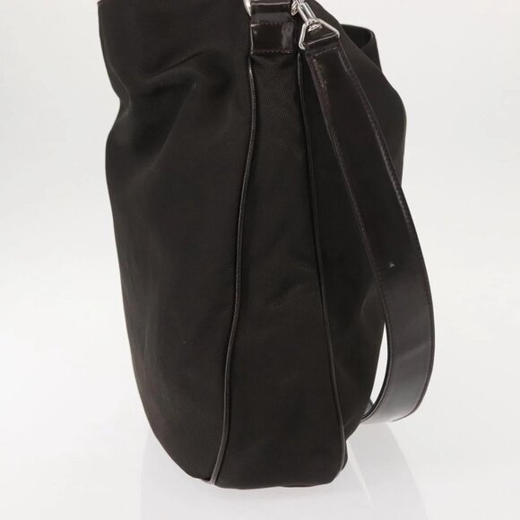 GUCCI Bamboo Shoulder Bag Nylon 2way Brown